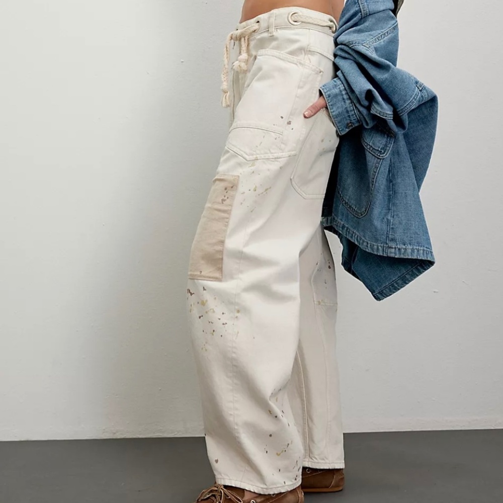 NWT $148 We The Free Moxie Pull-On Barrel Jeans - Picture 2 of 6